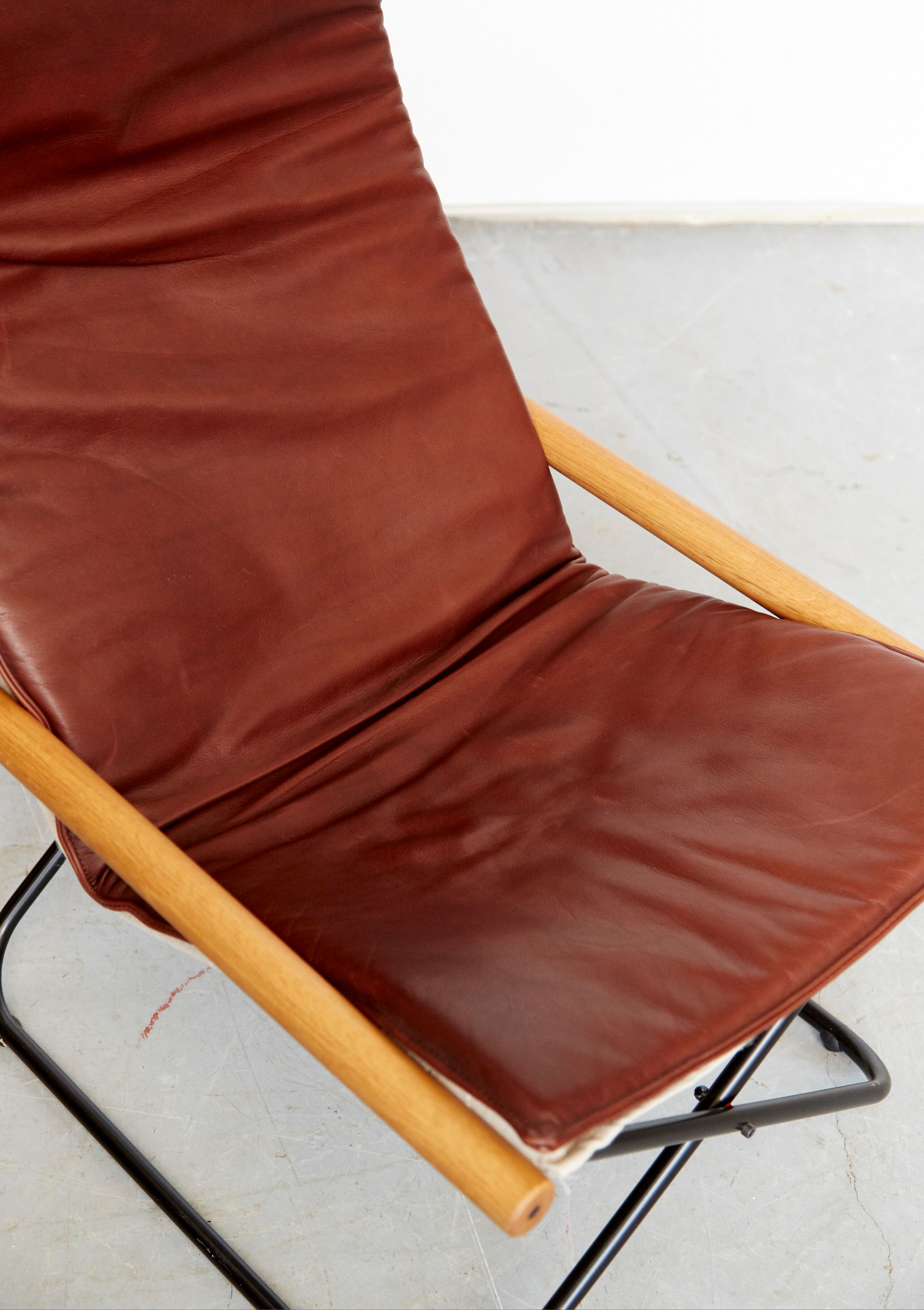 Takeshi Nii folding chair and ottoman "NychairX", 1970