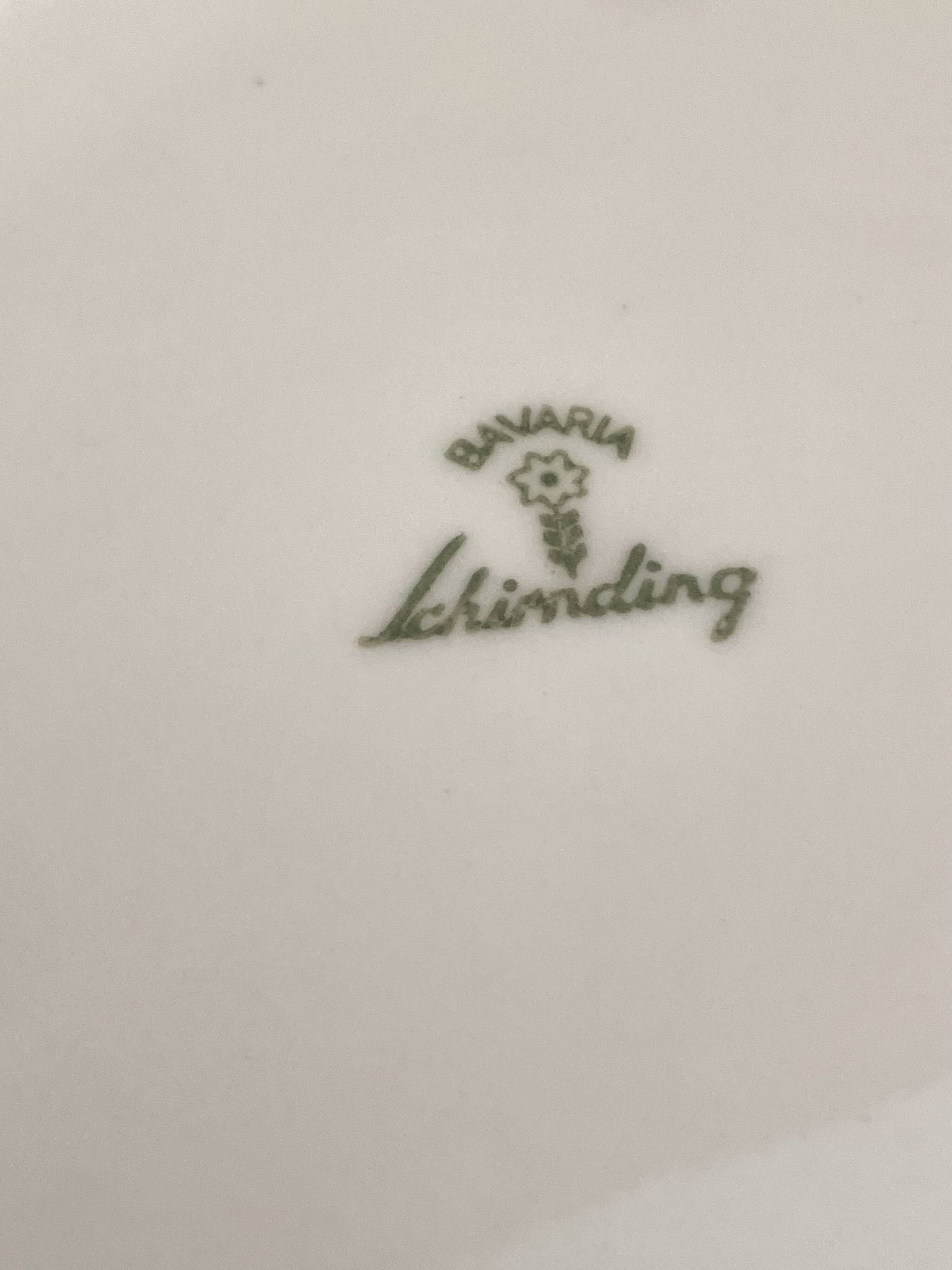 11 dessert plates in porcelain Space Age Schirnding Bavaria