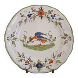 Decorative plate in faience of Moustiers signed MF