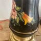19th century ceramic lamp base, 2 m fabric cable