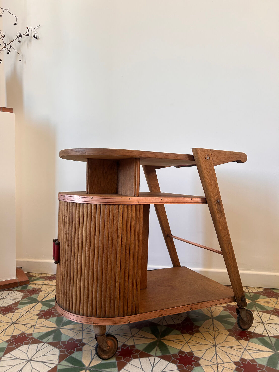 Vintage 50/60 rolling trolley