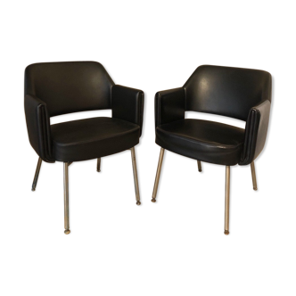 Pair of Deauville armchairs by Marc Simon for Airborne