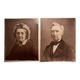 Old silver photos, couple, Napoleon III period