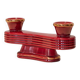 Red ceramic candlestick - Art Deco