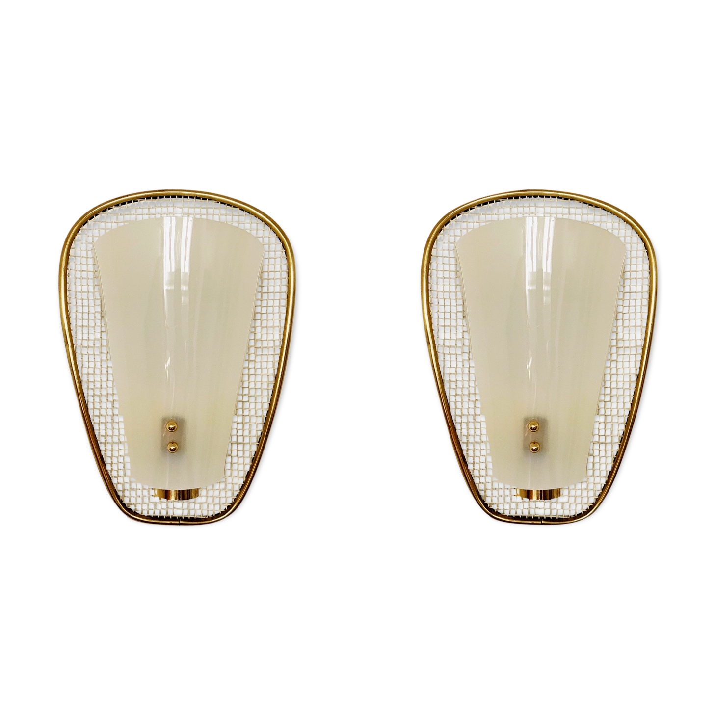 Set of 2 mid-century modern wall lamps