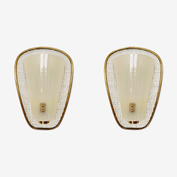 Set of 2 mid-century modern wall lamps