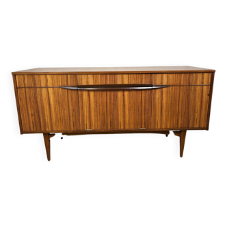 Mid-Century Retro Vintage Teak & Zebrano Wood Sideboard by Elliots of Newbu