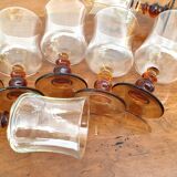 Set of 8 vintage wine glasses