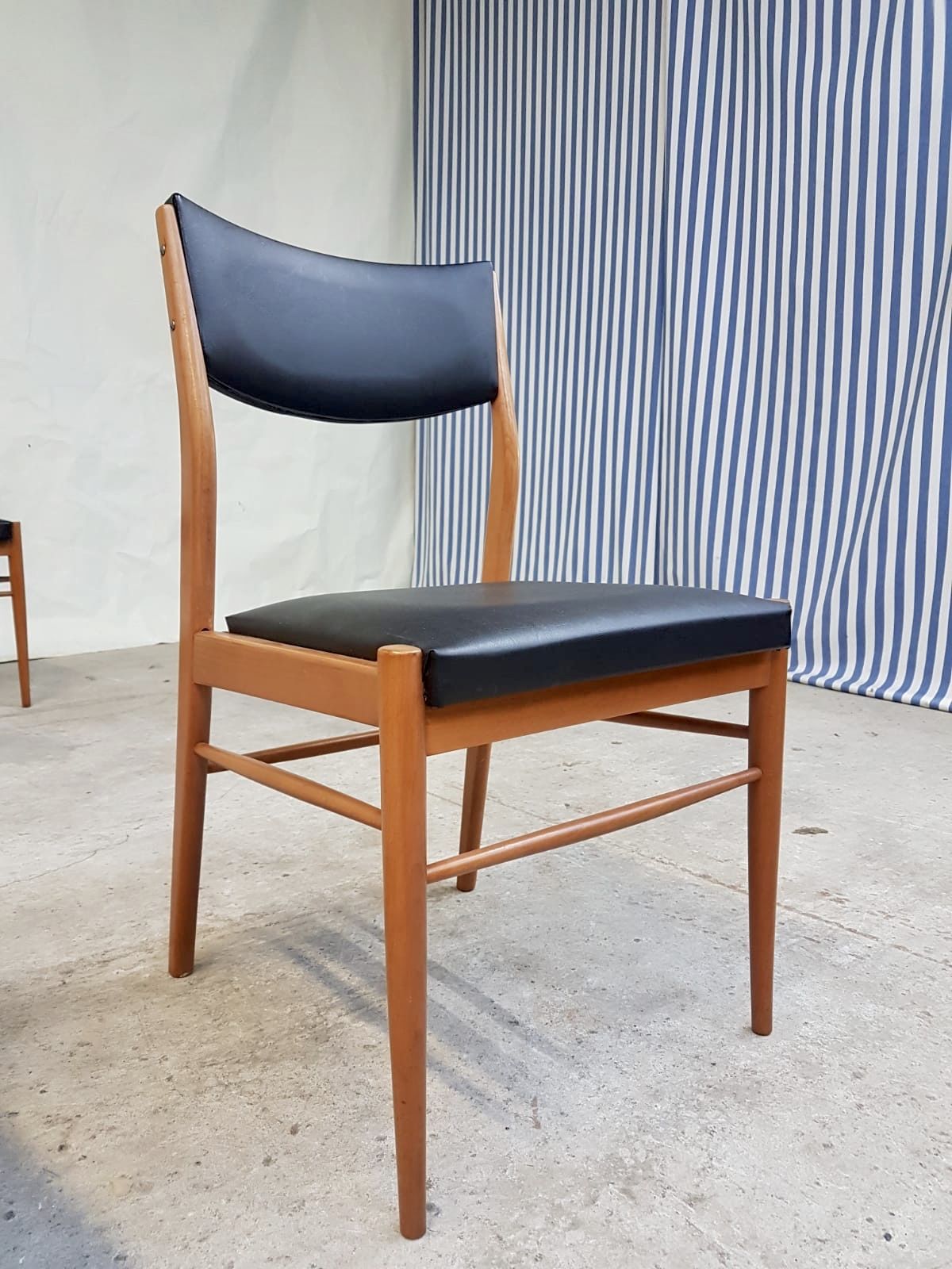 Vtg Set Of 4 Mid Century Dining Chairs Scandinavian Danish Design 60s 70s Retro
