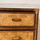 Rattan and vintage bamboo chest of drawers