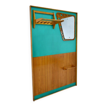 Mid-century wall mounted coat rack Czechoslovakia, 1970s