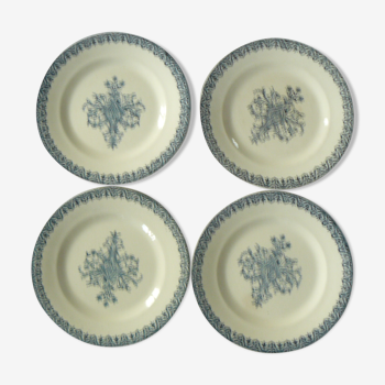 Lot de 4 assiettes plates Alhambra de Salins terre de fer