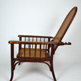 Fischel canned armchair with rack and pinion around 1910