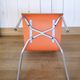 Set of 8 vintage metal and wood chairs