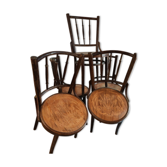 Suite de 5 chaises bistrot