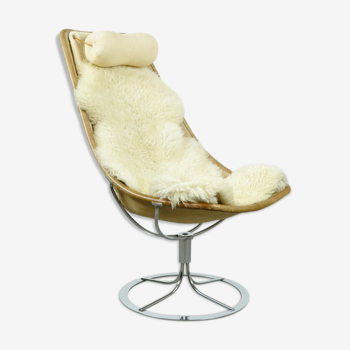 Vintage iconic swivelchair ‘Jetson’ by Bruno Mathsson for Dux, Sweden 1970s