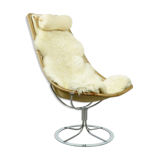 Vintage iconic swivelchair ‘Jetson’ by Bruno Mathsson for Dux, Sweden 1970s