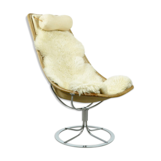 Vintage iconic swivelchair ‘Jetson’ by Bruno Mathsson for Dux, Sweden 1970s
