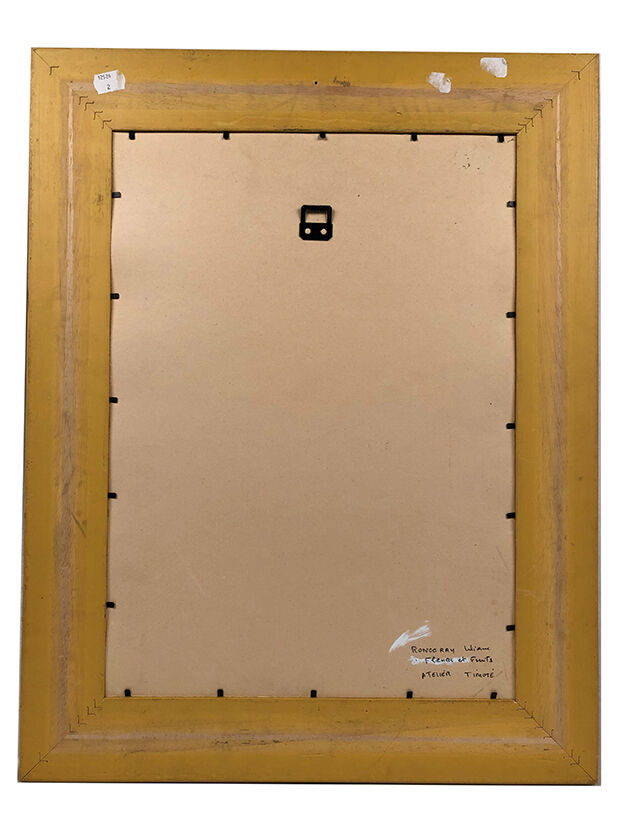 Flowers and fruit, oil on cardboard in 20th century