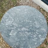 Empire style pedestal table with marble top