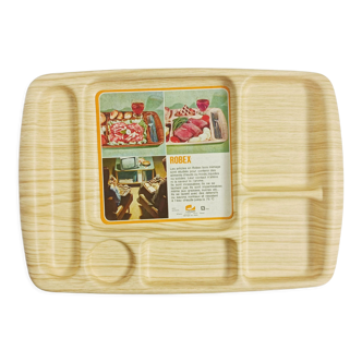Meal tray with wooden Robex compartments, Caleppio