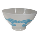 Bol ancien  céramique faïence blanc ruban bleu français des années 50 vintage