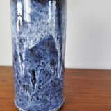 Blue and white glazed Ceramic Vase by Valholm Keramik, Denmark
