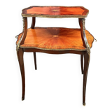 Table à thé à marqueterie ancienne style louis xvi