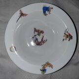 2 bowls of porridge child porcelain of Limoges art deco period