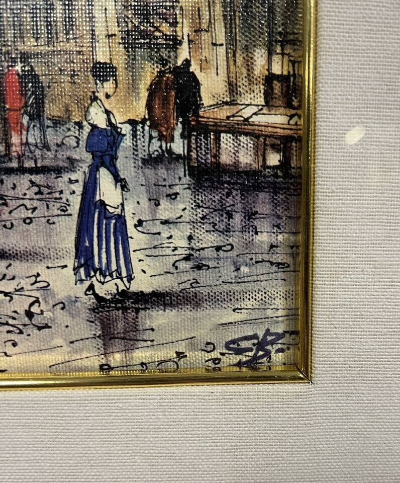 Italian School: oil on canvas mounted on panel circa 1900 view of Milan