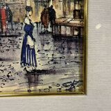 Italian School: oil on canvas mounted on panel circa 1900 view of Milan