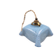 Antique blue speckled glass suspension in the style of Clichy – Draped shape