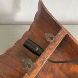 Asian wall lamp electrified wood