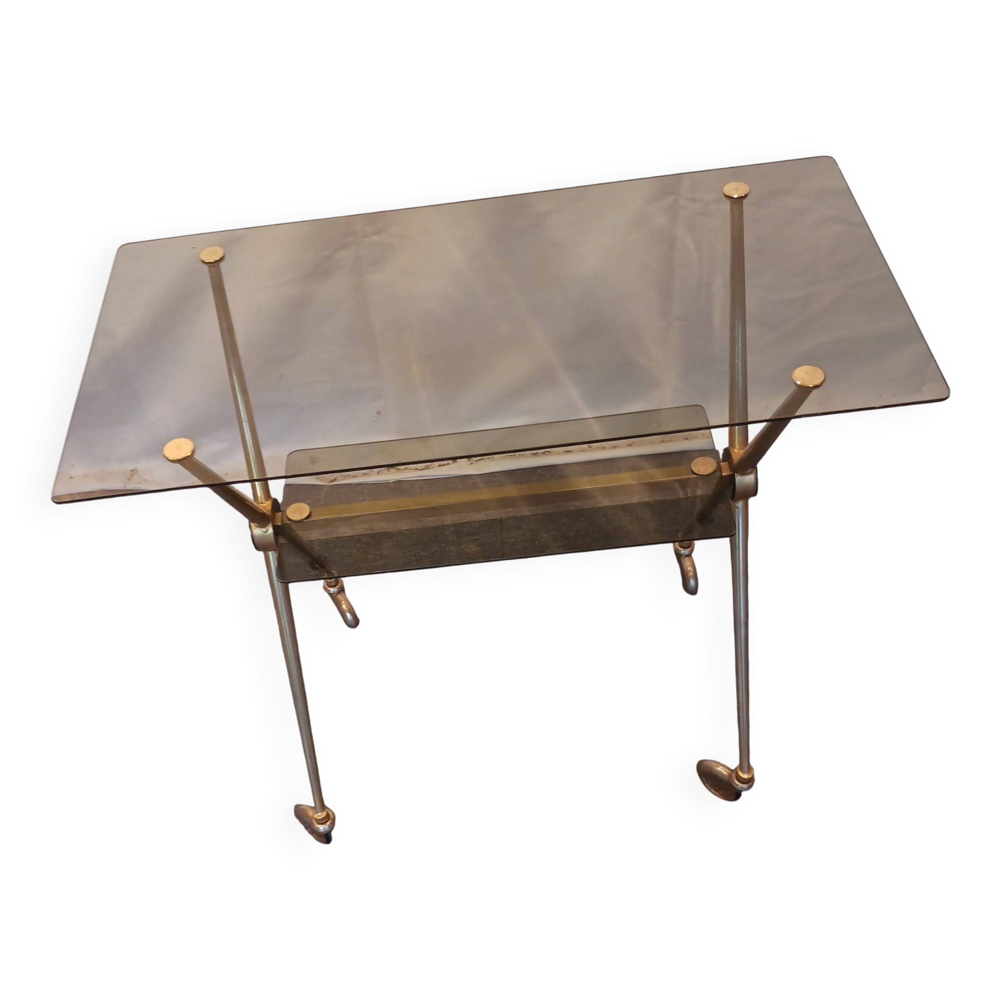 Desert glass and brass circa 1960
