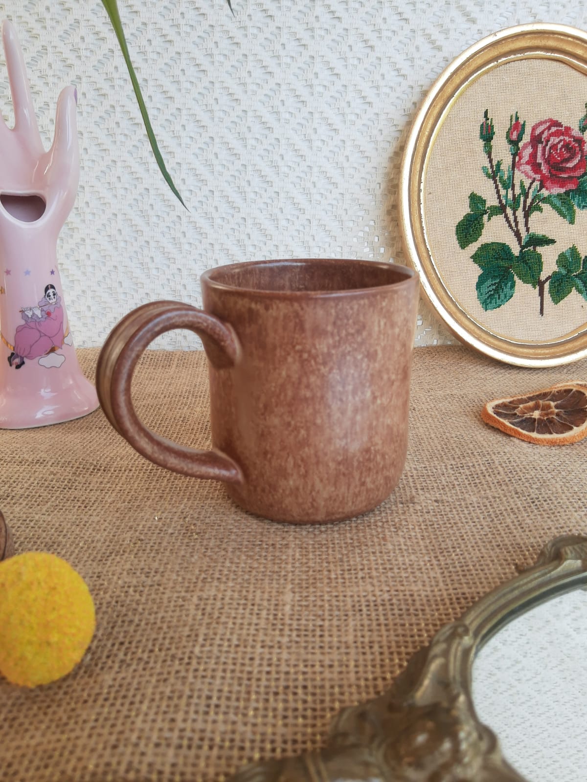 Vintage stoneware cup mug