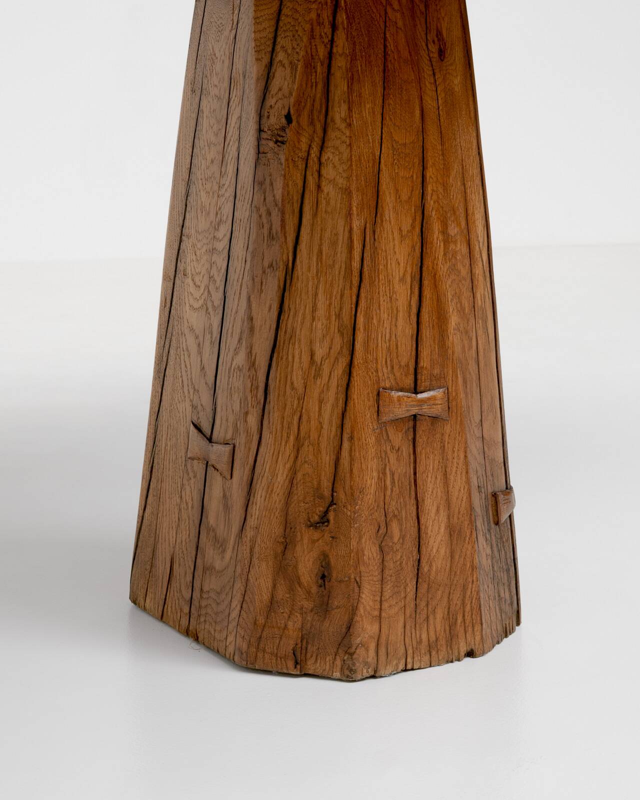 Sculptural Solid Oak Desk