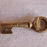 Brass key-shaped corkscrew