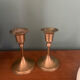Pair of brass candle holders