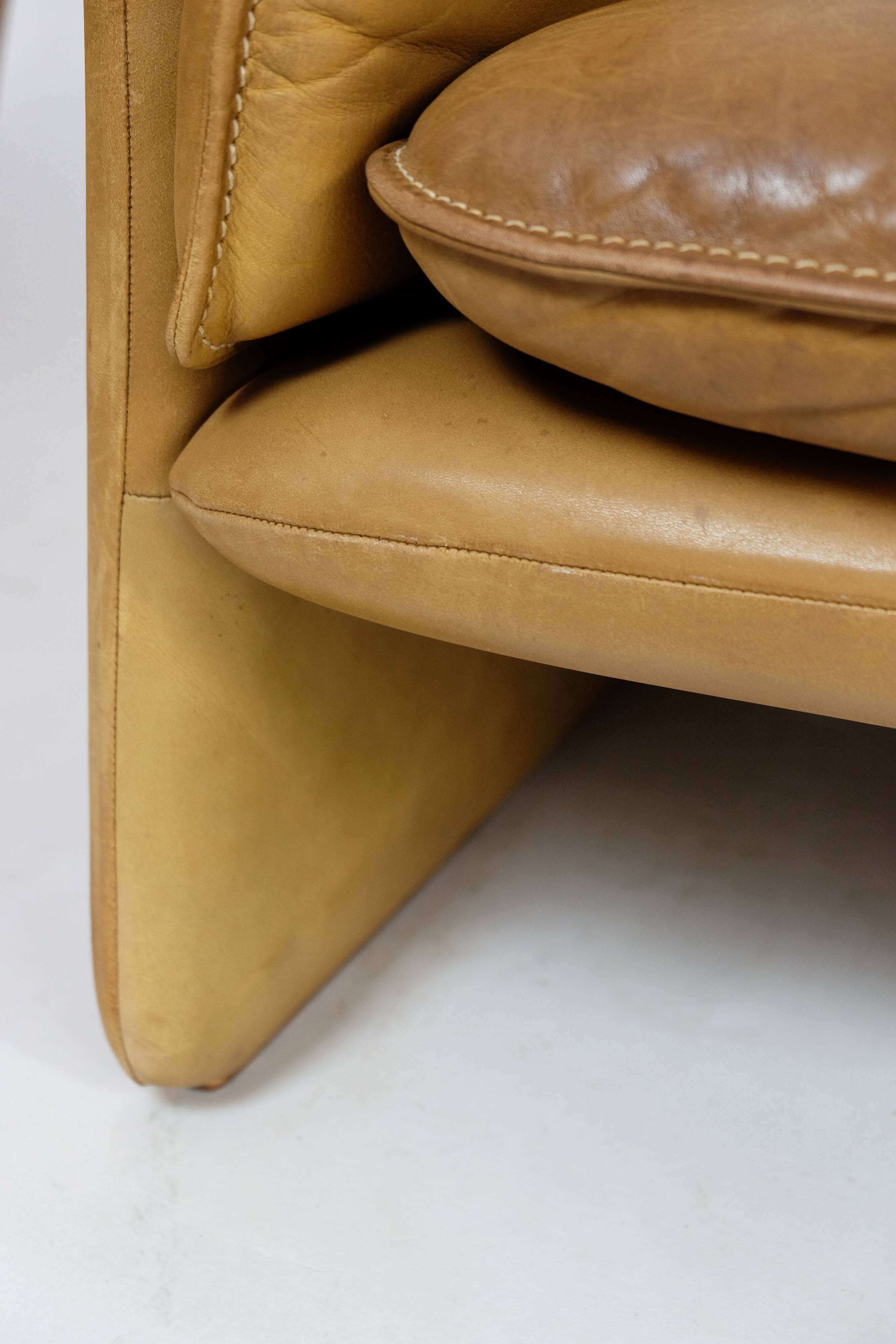 Vintage de Sede DS61 Leather Sofa Couch 70er Design 60er