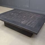 Brutalist stone coffee table, Made In belgium, 1960s