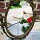 Brass psyche mirror