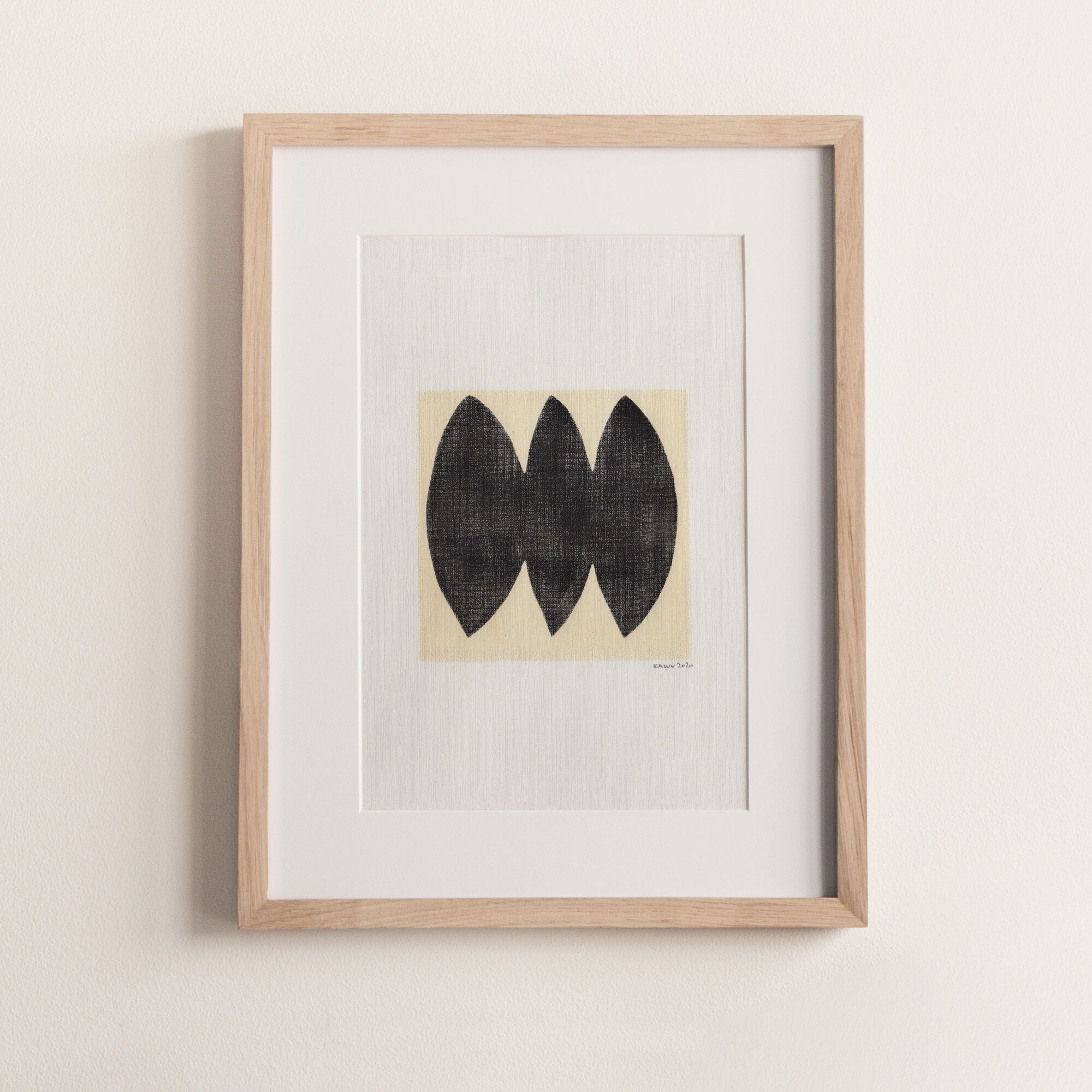 Painting on paper abstract illustration without frame