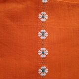 Set de 12 serviettes carrés en coton orange vintage