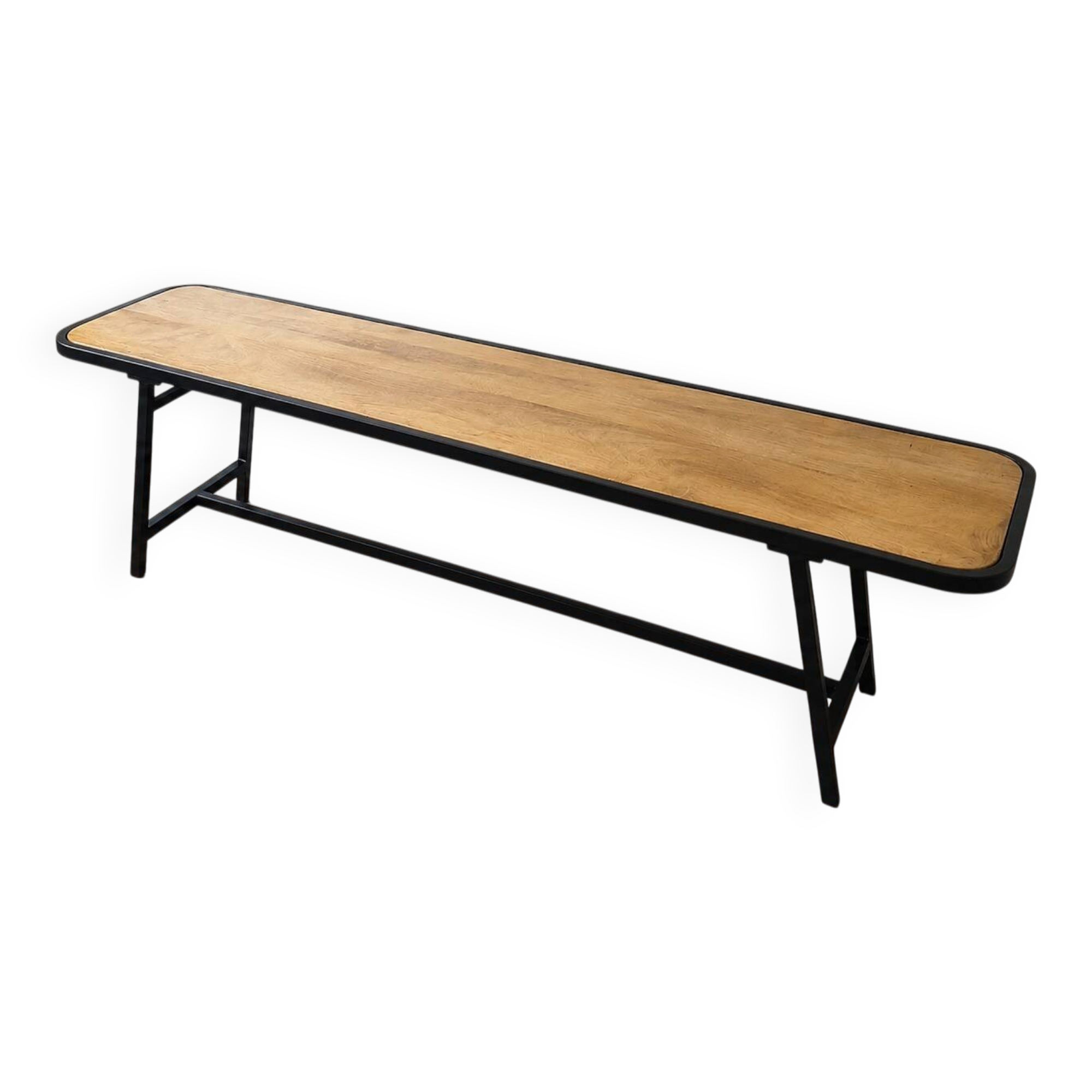 Mango wood and metal bench – industrial style – 161 cm