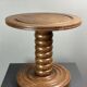 Chunky low wood turned side table in the style of Charles Dudouyt, 1950s