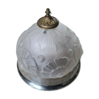 Art Deco frosted glass ceiling lamp