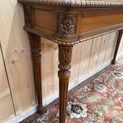 Console d'appui – Style Louis XVI – Bois sculpté verni – Début XXe