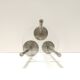 Silver-Plated Brass and Plexiglass Candelabrum by Mesa, Italy 1970s