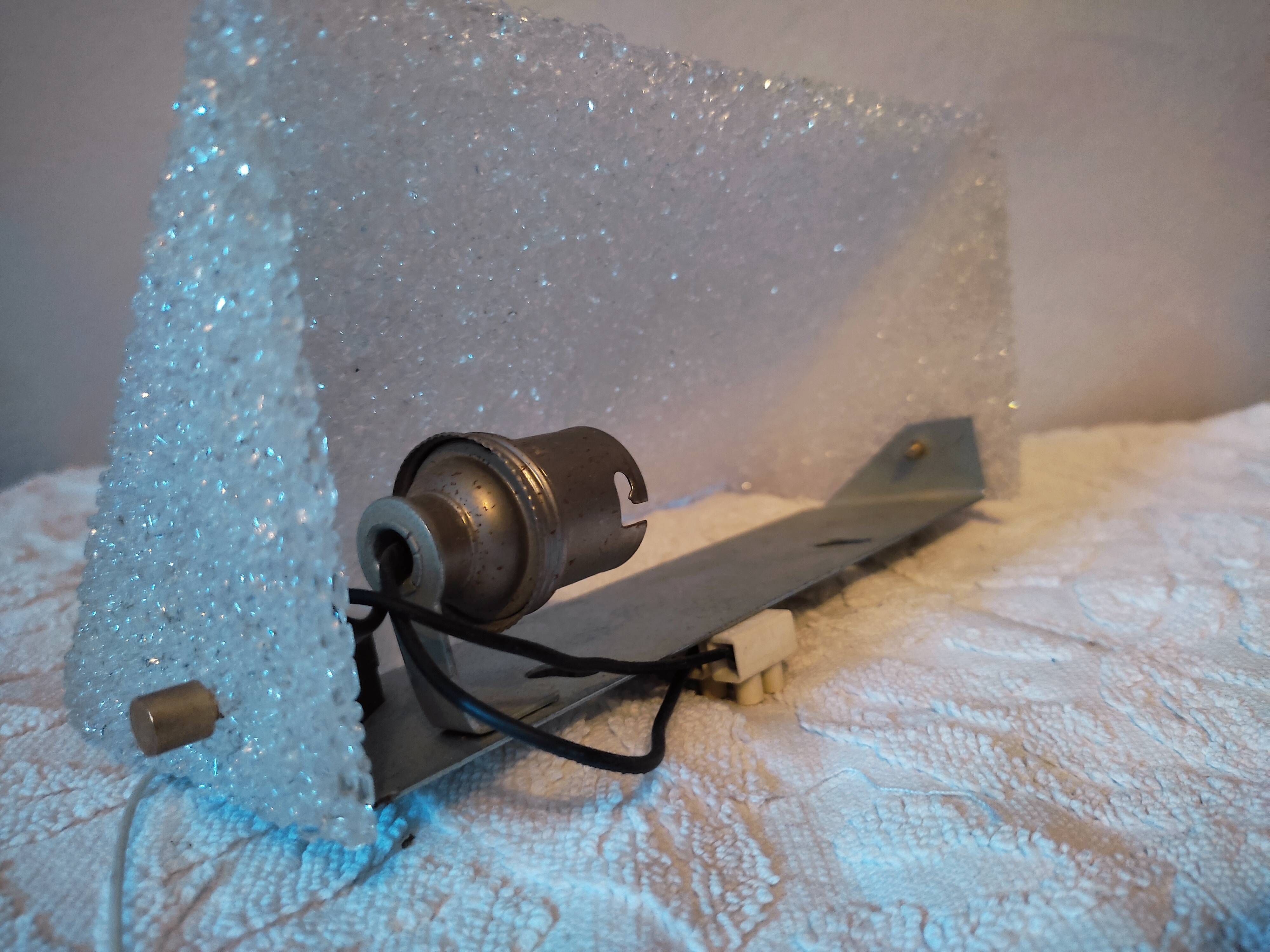 Modernist wall lamp perspex