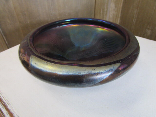 Malte blown glass ashtray, phoenician sign